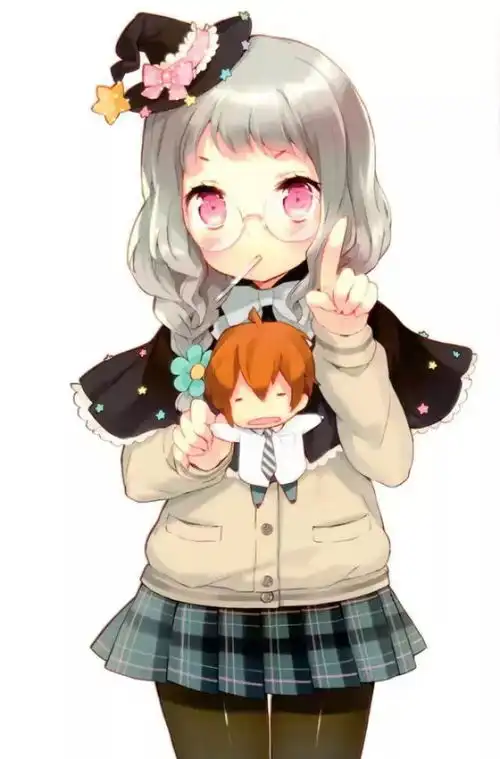 动漫眼镜女孩头像