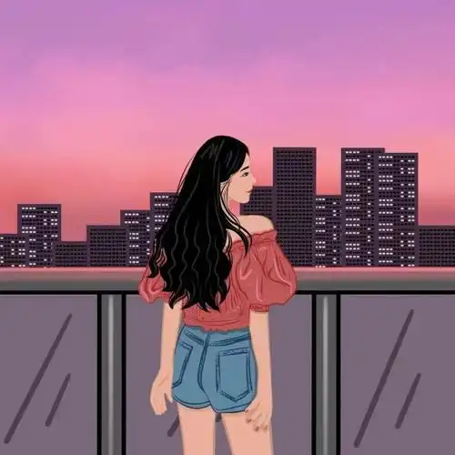 几组插画情侣头像