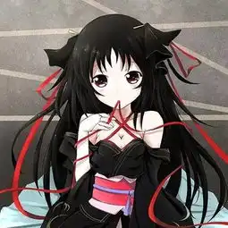 嘴里叼线的可爱少女,动漫头像