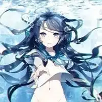 求几张蓝头发动漫女生美图
