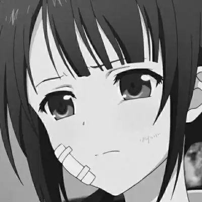 黑白动漫女头二次元病女