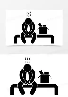 垂头丧气的图片可爱卡通画