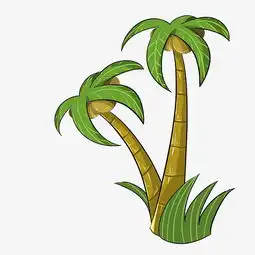 卡通手绘椰子树插画贴图图片素材其他格式下载动漫人物大全