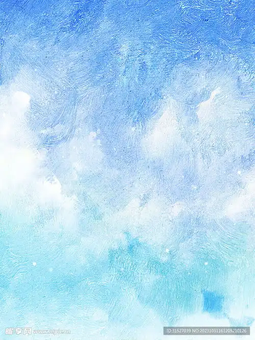 蓝色唯美油画背景设计图