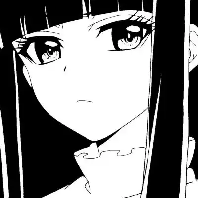 高清好看的超好看黑白头像动漫女生图片