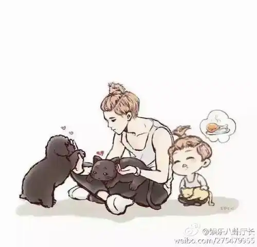 十年后鹿晗带着小狍子,实在是太暖心了