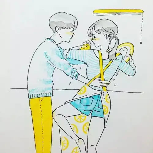 这对情侣的大尺度情趣漫画,看了一张脸就红了......