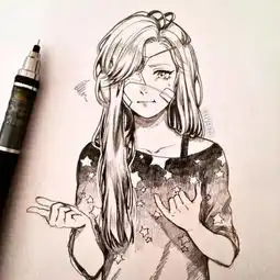 她将动漫里的二次元少女画了个遍,可nb坏了