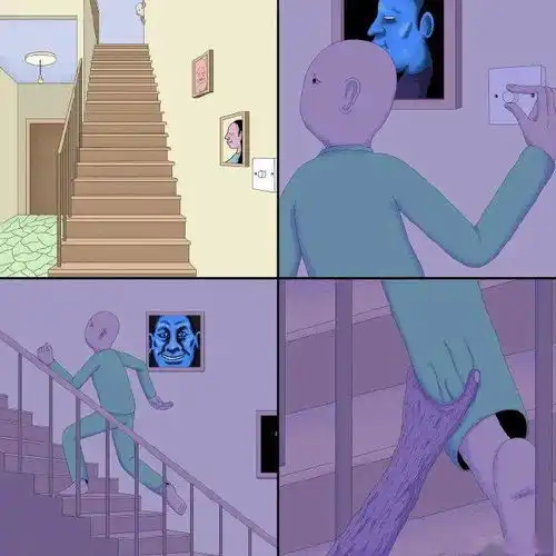 恐惧深夜黑系怪诞漫画