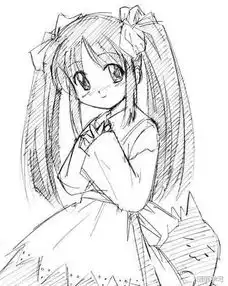 如何学素描漫画素描二次元美少女