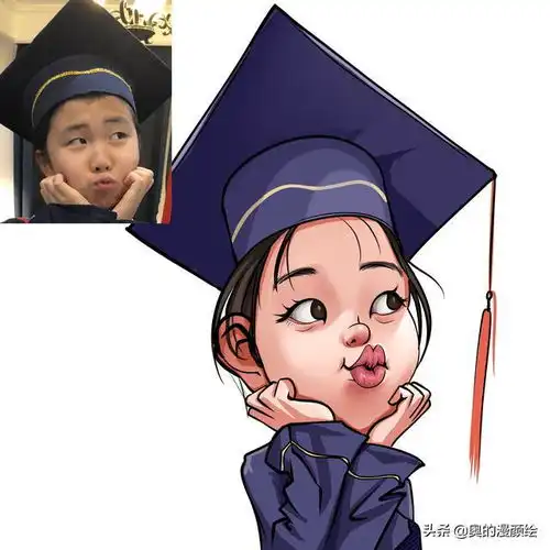 可爱小朋友的肖像漫画,相机拍不出特效也做不出的班级合影