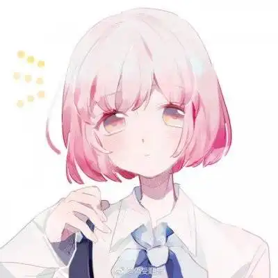 手绘短发气质头像