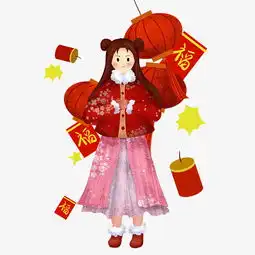 送红包的女孩插画图片素材其他格式下载动漫人物大全
