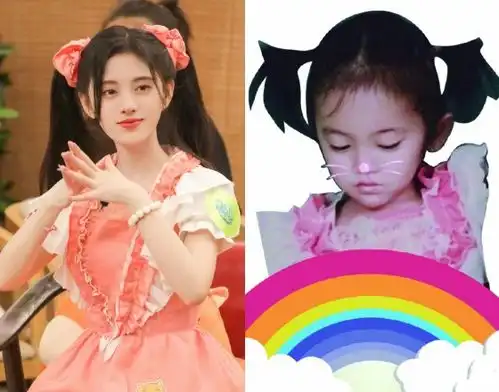 女星双马尾造型baby热巴没啥,看见杨超越后,我心都碎了