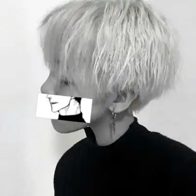 男生头像动漫冷酷帅气黑白誓言最终变成逝言