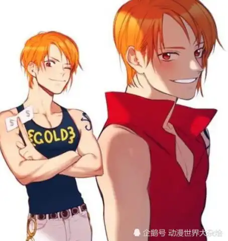 海贼王中的女神性转之后,罗宾成腹黑男,图四没人认出来