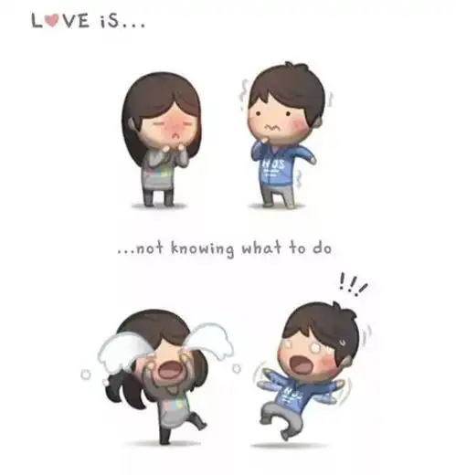 漫画爱是....无论你变成怎么样我都爱你即使变成妖怪我也爱...
