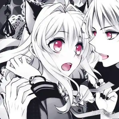 小伙伴们有没有黑白红眼睛的动漫情头