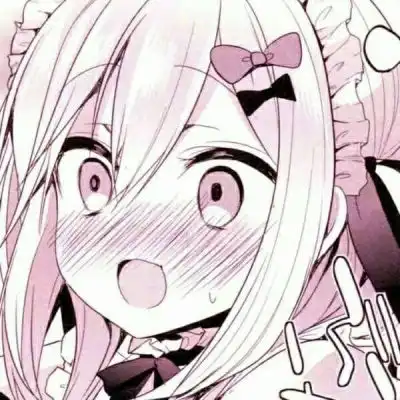 超可爱二次元动漫女头粉色手绘系