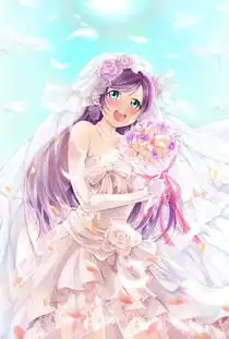 动漫图婚纱礼服