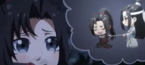 魔道祖师q版,魏无羡吸管喝酒太可爱,蓝忘机偷偷赶狗很甜蜜