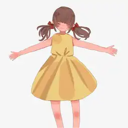 手绘可爱双马尾少女插画图片素材其他格式下载动漫人物大全