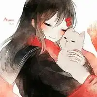 少女与猫的头像动漫二次元少女与猫头像