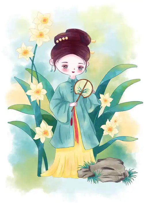 q版古风插画十二花神系列全集