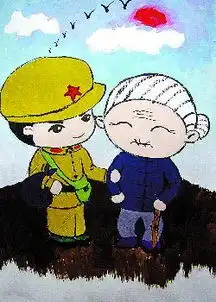 雷锋的头像动漫