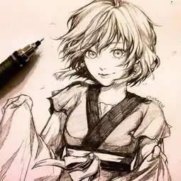 励志她将动漫里的二次元少女画了个遍,从手残党变成大触