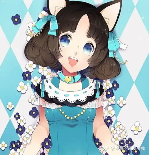 二次元动漫头像长着耳朵的梦幻女生狐妖小仙女了解一下