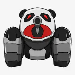 黑色的熊猫坦克插画图片素材其他格式下载动漫人物大全