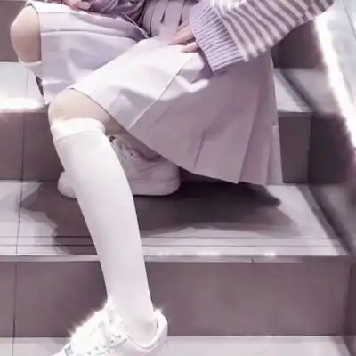 部位女头腿部粉色系好看的下半身控软妹头像