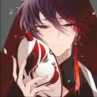 急求一张侧面戴着猫面具的动漫图片,粉白色的