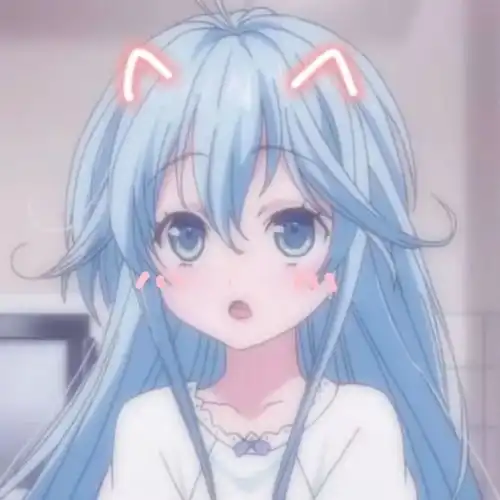 蓝色系动漫女生头像