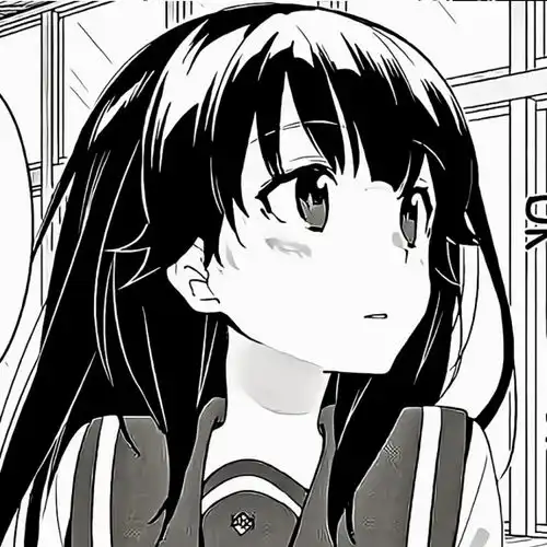 一组黑白漫画风女头