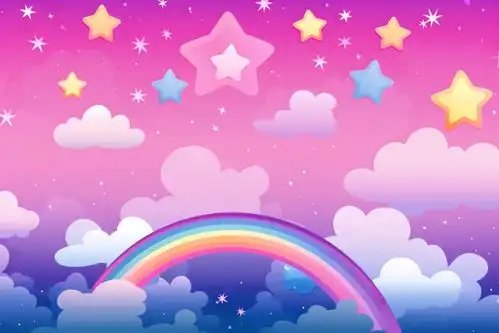 彩虹艺术插画绘画背景图广告素材下载至来源处