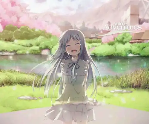 求一张动漫图,一个女孩笑着哭,很无奈的样子