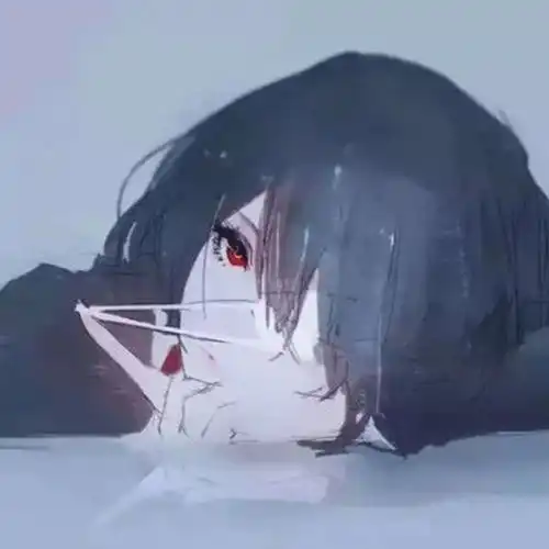 二次元动漫卡通女生头像月亮在等星星的晚安,而我在等你的好梦