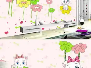 手绘卡通动漫猫咪花朵花瓣时尚儿童房背景墙图片设计素材高清psd模板下载3.46mb儿童房背景墙大全