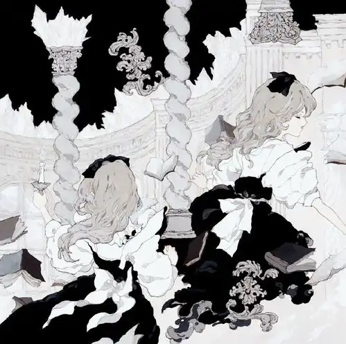 黑暗奇幻插画这杯冰不错哦尝尝插画师yuk