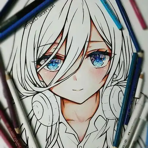 cg原画插画教程动漫人物手绘素材线稿上色
