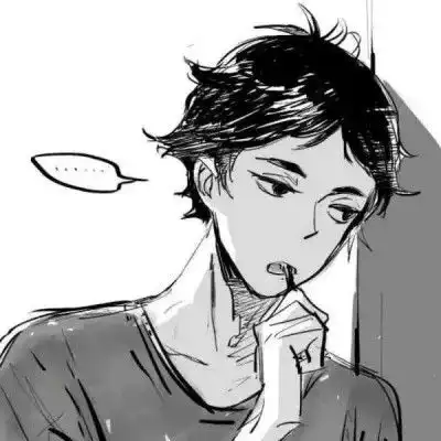 黑白动漫男头最后一张绝了