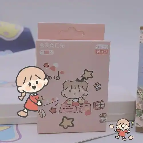 元气少女卡通创可贴创口再生贴防水止血创可贴一盒可爱网红少女心
