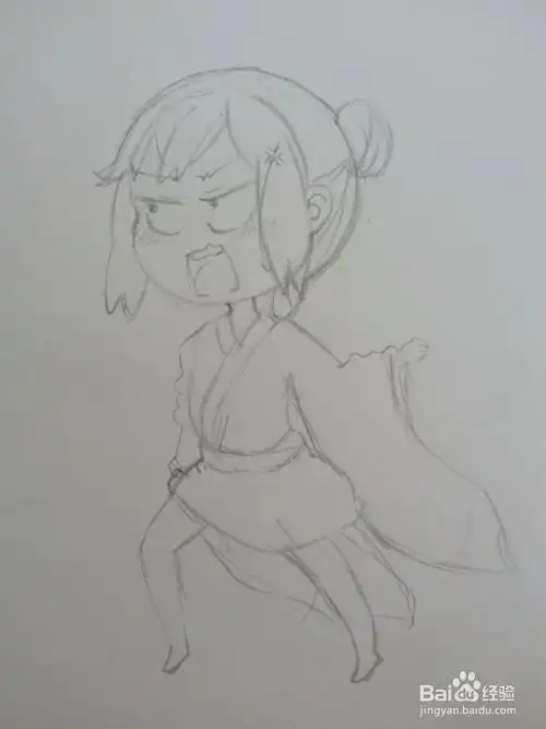 怎么画古风q版动漫人物线稿