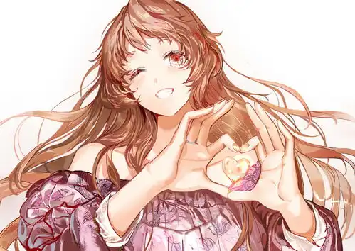 动漫插画图片分享甜甜美少女送你了一个wink请查收