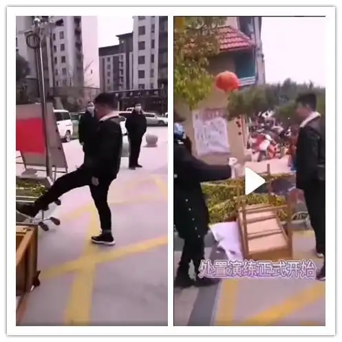 男子不戴口罩还摔踢卡点桌椅挑衅民警河南扶沟警方演练完整视频被人掐头去尾传播,律师可追责