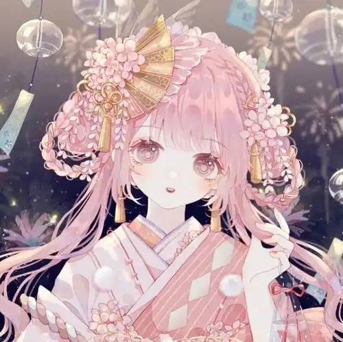 日系可爱风动漫女头可可爱爱,大大脑袋