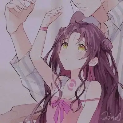 可爱ins动漫情头山川河海的神明,与神明交错而发光的少女
