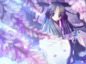 樱花下一个和服美女图